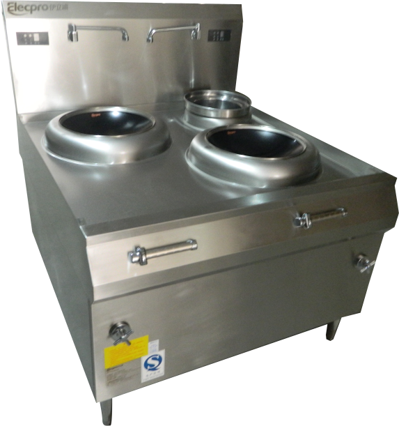 Induction Wok with Rear Stock Pot