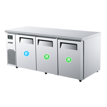 Under Counter Side Prep Table Dual Temp KURF18-3
